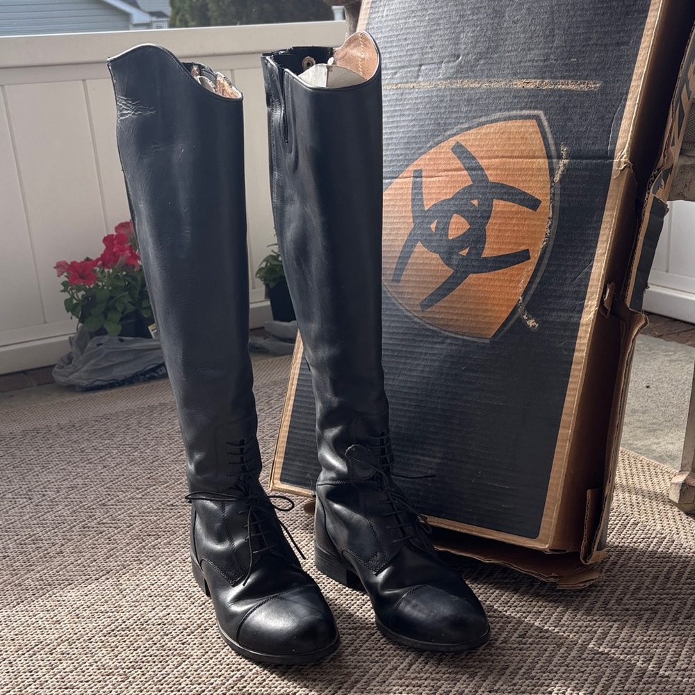 Ariat Black Over-the-Knee Lace-Up Riding Boots